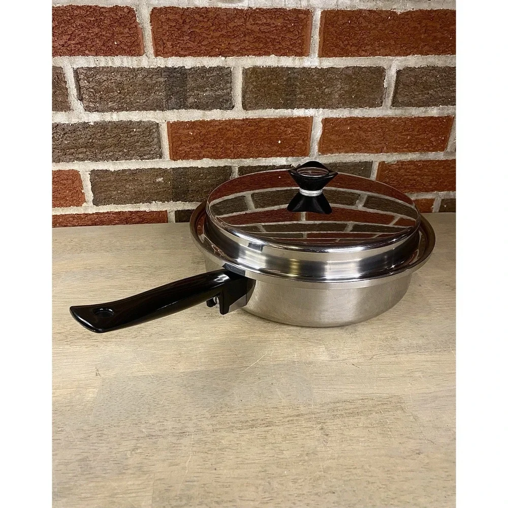 Maxam 18/8 3-Ply Stainless Steel 10 Inch Skillet With Lid USA‎